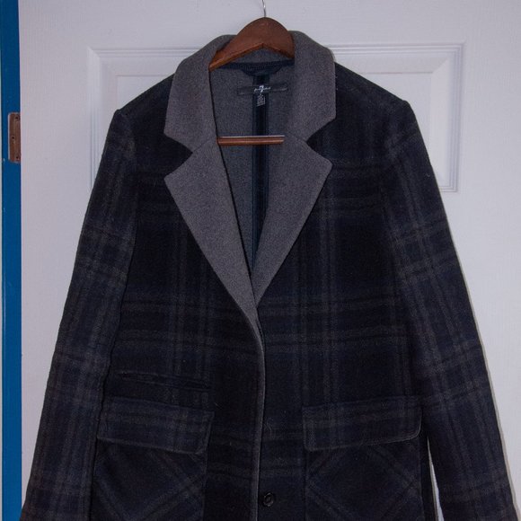 7 for all mankind - single breasted boyfriend coat - Picture 1 of 2
